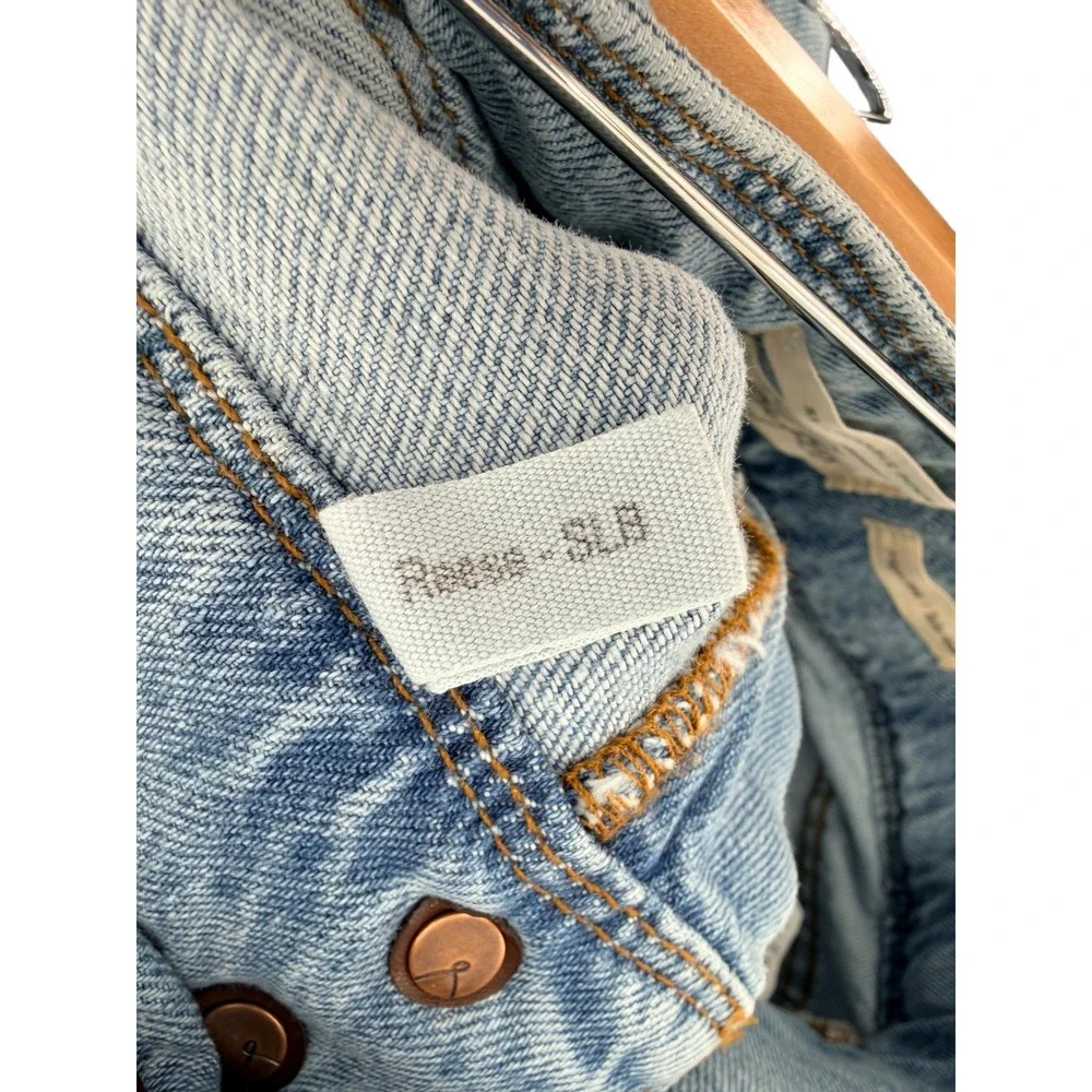 Lola Reese Jeans High‎ Rise Wide Leg Crop Jeans Light Wash Belted Womens Size 30